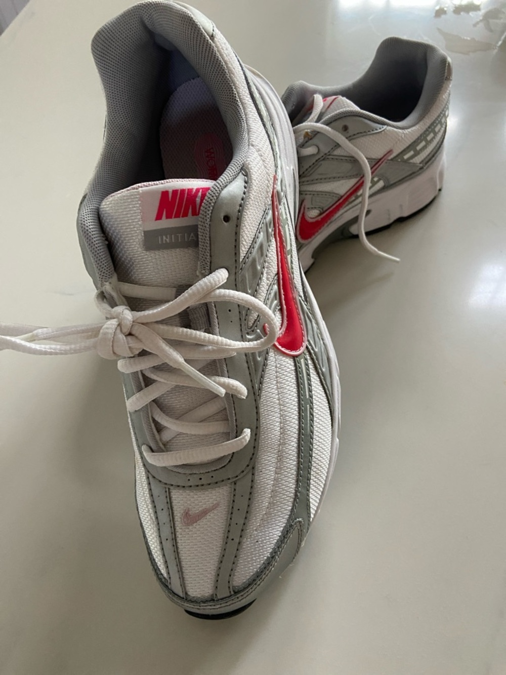 Nike White, Gray & Pink Athletic Sneakers - Picture 3 of 16